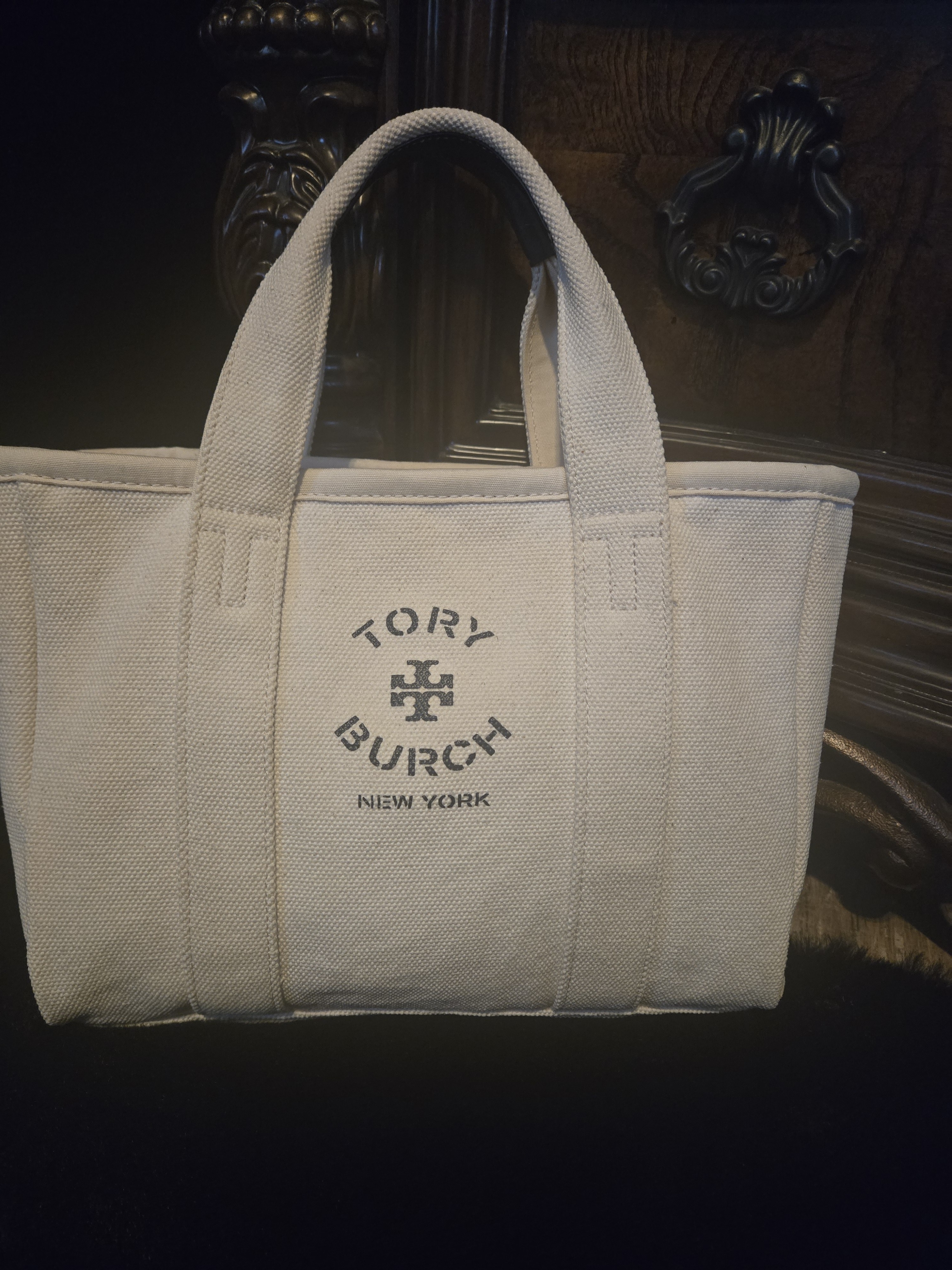 Tory Burch Canvas Tote Small In Natural